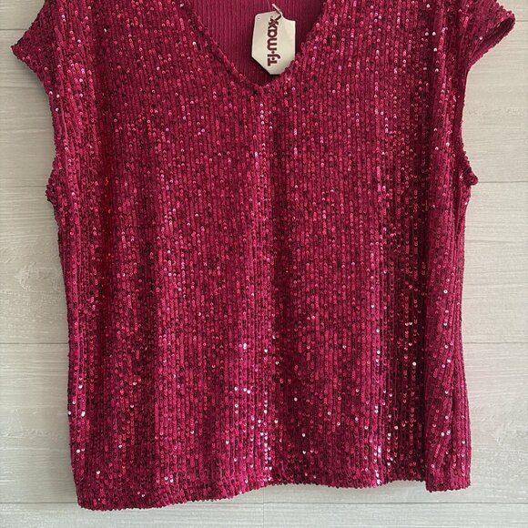 CeCe Tops - CeCe Pink Sequin top M